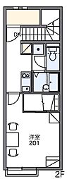 レオネクストハッピー 1Kの間取図画像