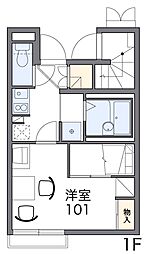 レオパレス片山 1Kの間取図画像