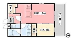 ANNEXRAINBOWTOWER 1LDKの間取図画像