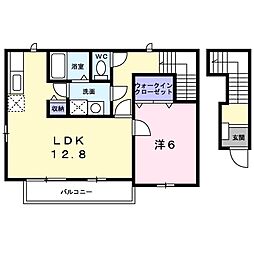 ラシャンテ 1LDKの間取図画像