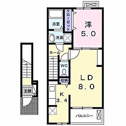 サンモール-MA 1LDKの間取図画像