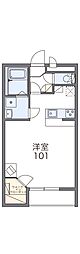 レオパレスSweet 1Kの間取図画像