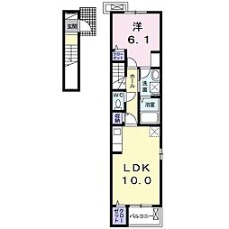 レジディア・オオマチS 1LDKの間取図画像