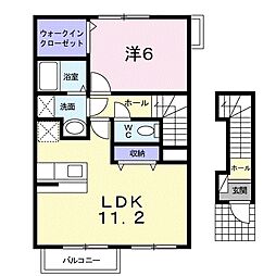 ベル・サンフィールド 1LDKの間取図画像