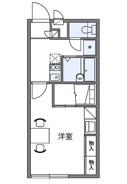 レオパレスとねりこ1 201｜愛媛県松山市今在家2丁目(賃貸アパート1K・2階・23.18㎡)の写真 その3