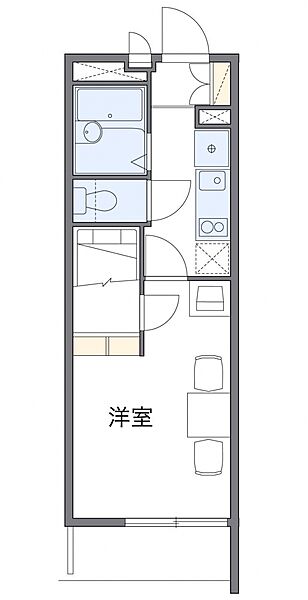 レオパレス松山保免 206｜愛媛県松山市保免上1丁目(賃貸マンション1K・2階・20.81㎡)の写真 その3