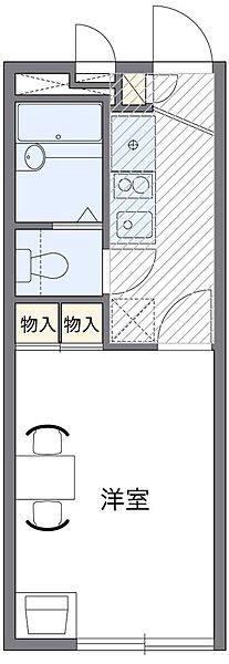 レオパレスパル 207｜愛媛県松山市立花1丁目(賃貸アパート1K・2階・19.87㎡)の写真 その3