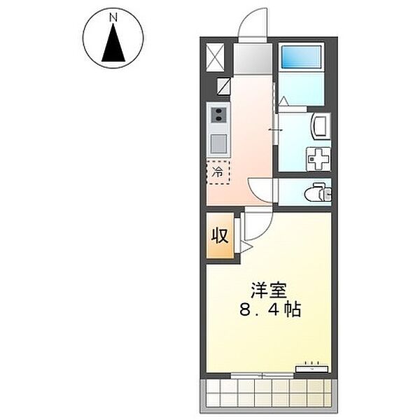 ユーロピュア西山 106｜愛媛県松山市小坂5丁目(賃貸アパート1K・1階・29.75㎡)の写真 その3