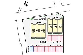 フルールA 203 ｜ 愛媛県松山市石手白石171-2（賃貸アパート1LDK・2階・42.37㎡） その3