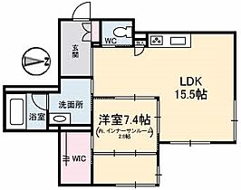 アランチアMK 201 ｜ 愛媛県松山市西石井6丁目7-21（賃貸アパート1LDK・2階・55.90㎡） その2