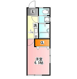 ハイム豊田 1Kの間取図画像