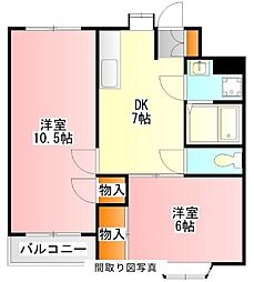 ピースフル福生1 3DKの間取図画像