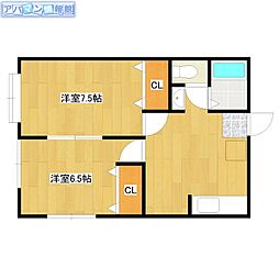 ノーヴァ 2Kの間取図画像