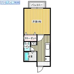 メゾン・ラ・メール 1Kの間取図画像