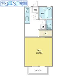 フラッシュ青山 1Kの間取図画像