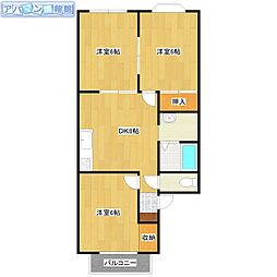 アルトゥーラ青山A 3DKの間取図画像