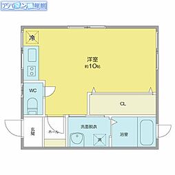 アトランタ ワンルームの間取図画像