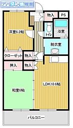 グランシャリオ 2LDKの間取図画像