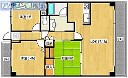 プレステージ青山 3LDKの間取図画像