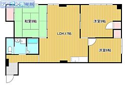 森映ハイツ青山 3LDKの間取図画像