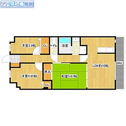 ヴィーナスタウン 3LDKの間取図画像