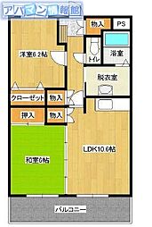 グランシャリオ 2LDKの間取図画像