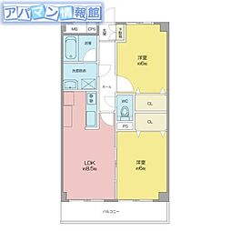 セレッソ真砂 2LDKの間取図画像