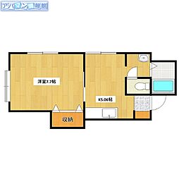 コスモスC 1Kの間取図画像
