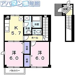 グリーン・ストリーム 2Kの間取図画像