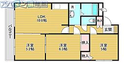ファミーユ 3LDKの間取図画像