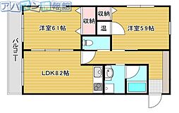 ストーンリバー 2LDKの間取図画像