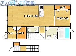 オーガスタ1 1LDKの間取図画像