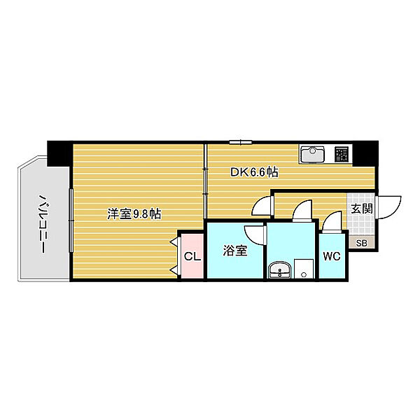 La Douceur豊中南 ｜大阪府豊中市庄内幸町2丁目(賃貸マンション1DK・4階・38.39㎡)の写真 その2