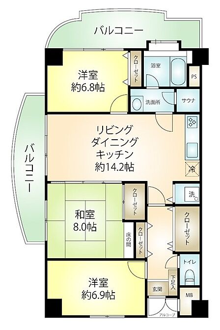 【間取図】使いやすい間取りです