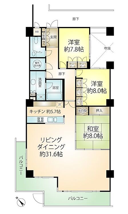 【間取図】別荘にも定住にも向いています