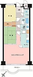 クリオ伊東壱番館 2LDKの間取図画像