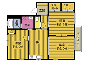 フォレストほのめ C202 ｜ 大分県別府市火売（賃貸アパート3DK・2階・53.28㎡） その2