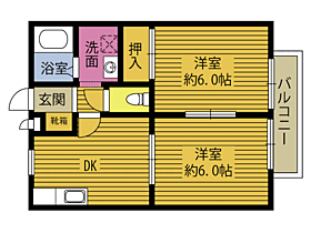 アロ－石垣Ｂ 201 ｜ 大分県別府市石垣西４丁目（賃貸アパート2DK・2階・40.90㎡） その2