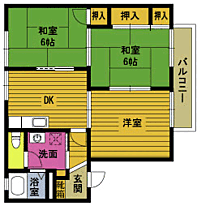 ストリーム10 B102 ｜ 大分県別府市石垣西５丁目（賃貸アパート3DK・1階・53.20㎡） その2