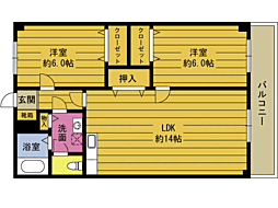 アラーネ16 2LDKの間取図画像