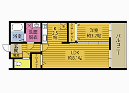 VILLA YS 1LDKの間取図画像
