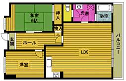 エス・バイ・エル別府 2LDKの間取図画像