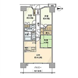 グランシンフォニア戸田公園 3LDKの間取図画像
