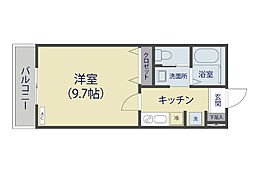 Serena I 1階1Kの間取り