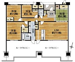 南海シティコート金剛 4LDKの間取図画像