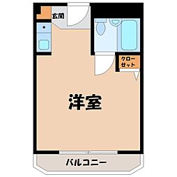 レディースマンションベルシャンブル ワンルームの間取図画像