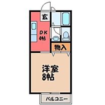 栃木県宇都宮市中戸祭町（賃貸アパート1DK・1階・27.08㎡） その2