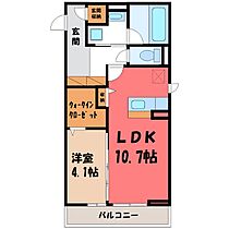 D-NORTH  ｜ 栃木県下都賀郡壬生町大字壬生丁（賃貸アパート1LDK・2階・41.86㎡） その2