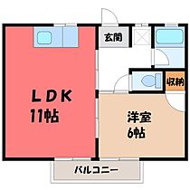 ツムラハイツ  ｜ 栃木県鹿沼市上野町（賃貸アパート1LDK・2階・36.30㎡） その2