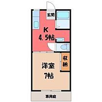 栃木県宇都宮市戸祭4丁目（賃貸アパート1K・1階・26.40㎡） その2